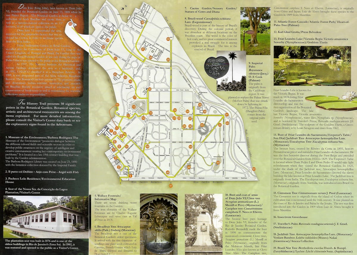 mapa do jardim botânico do Rio de Janeiro 