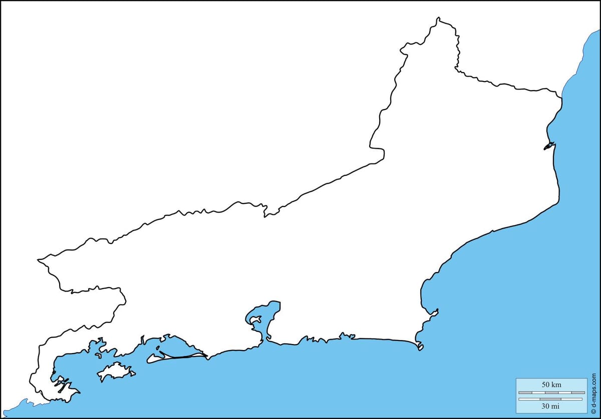 Rio de Janeiro mapa de contorno