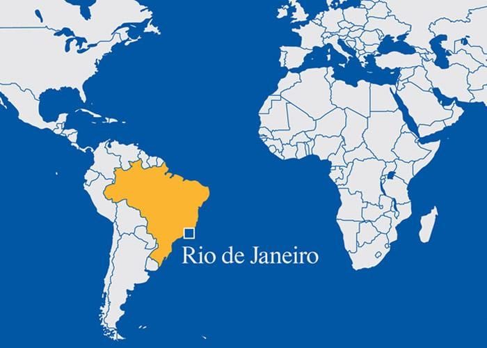 mapa, mostrando o Rio de Janeiro