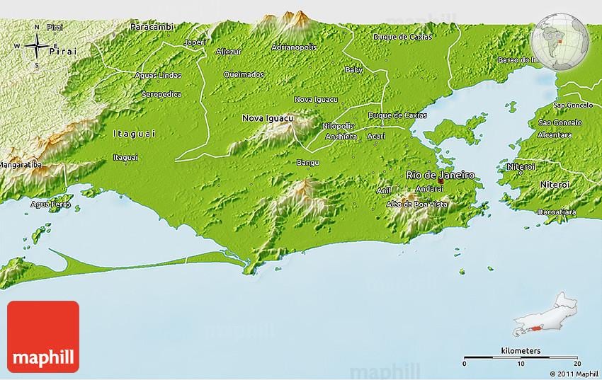 mapa geográfico do Rio
