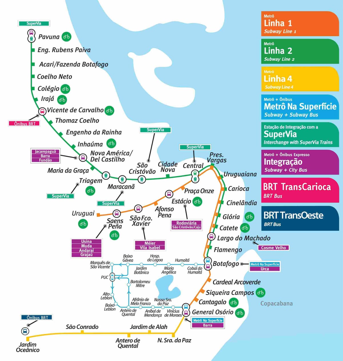 Rio de Janeiro mapa do metrô pdf