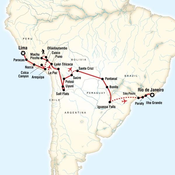 como a viagem para o Rio de mapa