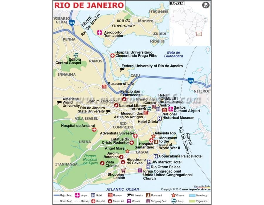 Rio de Janeiro armazenar mapa