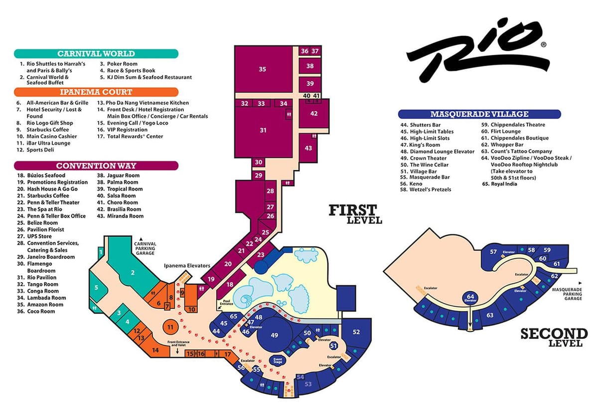 mapa do Rio de casino