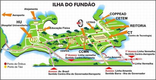 Rio de Janeiro mapa da escola