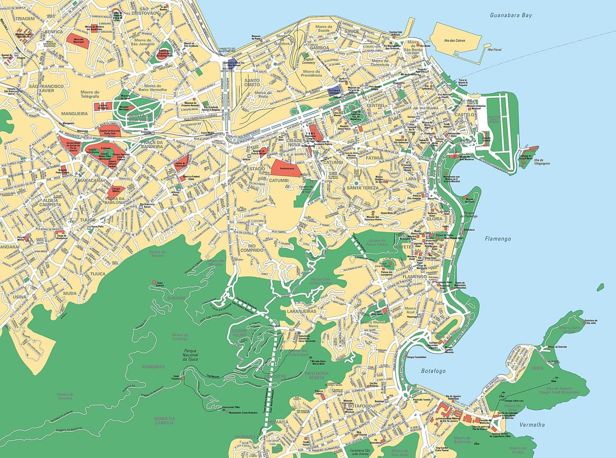 Rio de Janeiro mapa de rua
