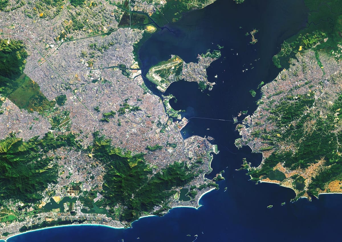 mapa de satélite do Rio de Janeiro