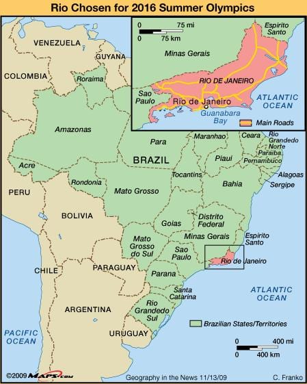 Municípios do Rio mapa